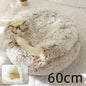 2 In 1 Dog And Cat Bed Pet Winter Bed Round Plush Warm Bed