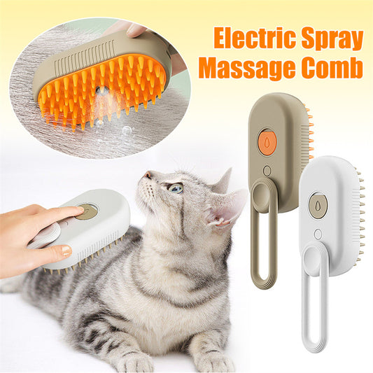 Cat Steam Spray Brush - Pet Grooming Comb Fur Removal Brush