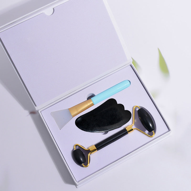 Black Stone Jade Roller Set at Unamous™