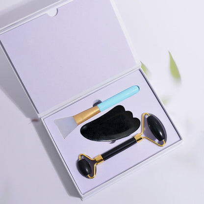 Black Stone Jade Roller Set at Unamous™