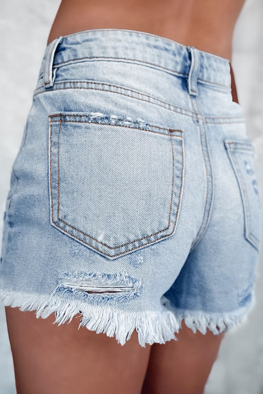 High Waist Denim Shorts Unamous™