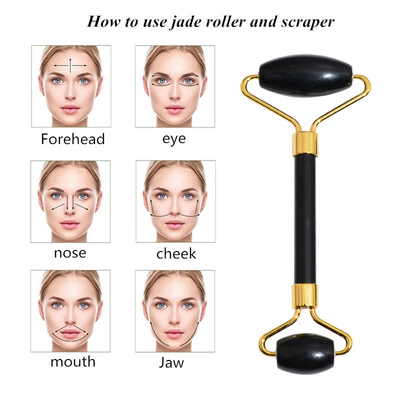 Jade Roller and scraper at Unamous™