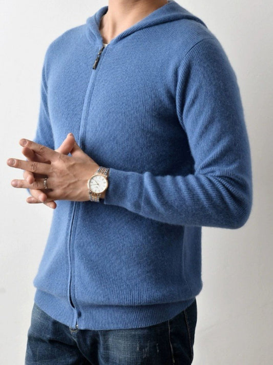 Men's Long Sleeve Hooded Cardigan at Unamous™