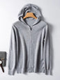 Men's Long Sleeve Hooded Cardigan in Gray Unamous™