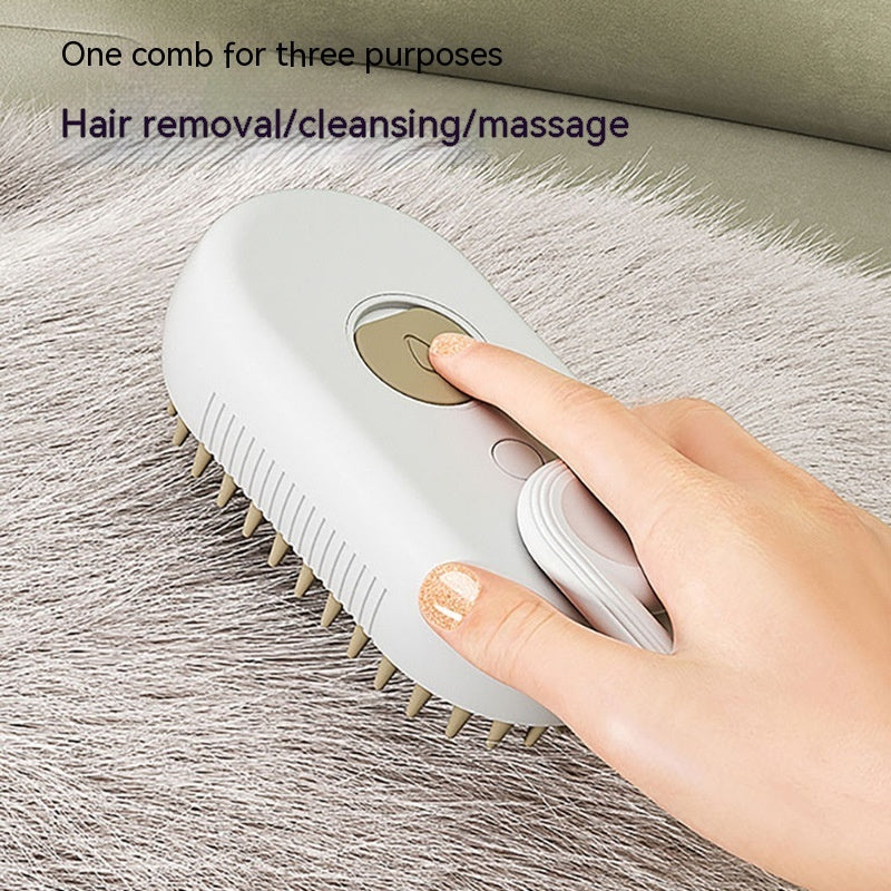 Cat Steam Spray Brush - Pet Grooming Comb Fur Removal Brush