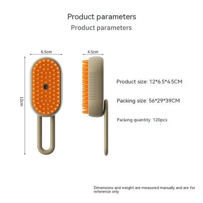 Cat Steam Spray Brush - Pet Grooming Comb Fur Removal Brush